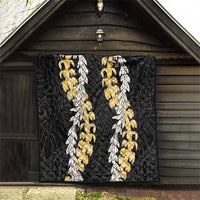Puakenikeni and Maile Lei Quilt Black Double Strand Lei LT9 - Polynesian Pride