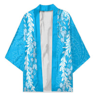 Puakenikeni and Maile Lei Kimono Blue Double Strand Lei - Polynesian Pride