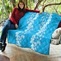 Puakenikeni and Maile Lei Quilt Blue Double Strand Lei LT9 - Polynesian Pride