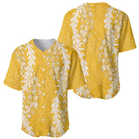 Puakenikeni and Maile Lei Baseball Jersey Gold Double Strand Lei LT9 - Polynesian Pride