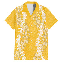 Puakenikeni and Maile Lei Hawaiian Shirt Gold Double Strand Lei