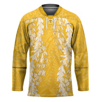 Puakenikeni and Maile Lei Hockey Jersey Gold Double Strand Lei - Polynesian Pride