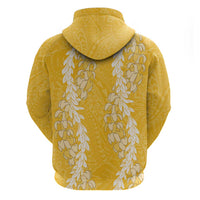 Puakenikeni and Maile Lei Hoodie Gold Double Strand Lei