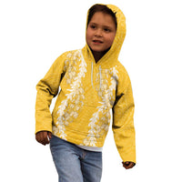Puakenikeni and Maile Lei Kid Hoodie Gold Double Strand Lei