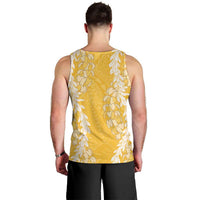 Puakenikeni and Maile Lei Men Tank Top Gold Double Strand Lei