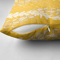 Puakenikeni and Maile Lei Pillow Cover Gold Double Strand Lei - Polynesian Pride