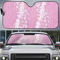 Puakenikeni and Maile Lei Auto Sun Shade Pink Double Strand Lei - Polynesian Pride