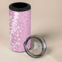 Puakenikeni and Maile Lei 4 in 1 Can Cooler Tumbler Pink Double Strand Lei LT9 - Polynesian Pride