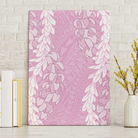 Puakenikeni and Maile Lei Canvas Wall Art Pink Double Strand Lei