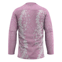 Puakenikeni and Maile Lei Hockey Jersey Pink Double Strand Lei - Polynesian Pride