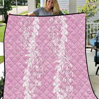 Puakenikeni and Maile Lei Quilt Pink Double Strand Lei LT9 Pink - Polynesian Pride