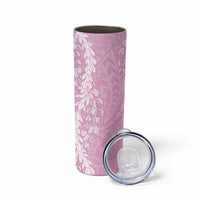 Puakenikeni and Maile Lei Skinny Tumbler Pink Double Strand Lei LT9 - Polynesian Pride