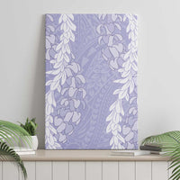 Puakenikeni and Maile Lei Canvas Wall Art Purple Double Strand Lei