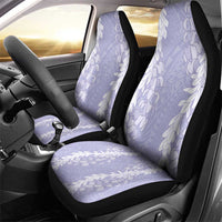 Puakenikeni and Maile Lei Car Seat Cover Purple Double Strand Lei