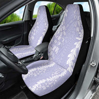 Puakenikeni and Maile Lei Car Seat Cover Purple Double Strand Lei