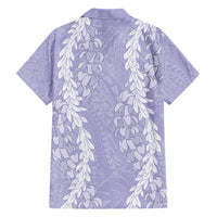 Puakenikeni and Maile Lei Hawaiian Shirt Purple Double Strand Lei