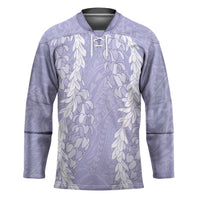 Puakenikeni and Maile Lei Hockey Jersey Purple Double Strand Lei - Polynesian Pride