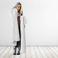 Puakenikeni and Maile Lei Hooded Blanket Purple Double Strand Lei