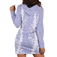Puakenikeni and Maile Lei Hoodie Dress Purple Double Strand Lei
