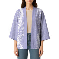 Puakenikeni and Maile Lei Kimono Purple Double Strand Lei - Polynesian Pride