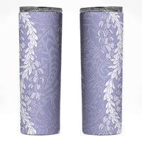 Puakenikeni and Maile Lei Skinny Tumbler Purple Double Strand Lei LT9 Purple - Polynesian Pride