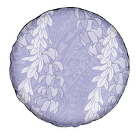 Puakenikeni and Maile Lei Spare Tire Cover Purple Double Strand Lei