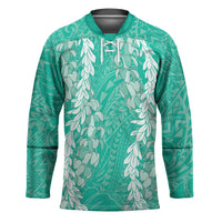 Puakenikeni and Maile Lei Hockey Jersey Sage Green Double Strand Lei - Polynesian Pride