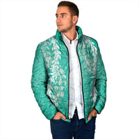 Puakenikeni and Maile Lei Padded Jacket Sage Green Double Strand Lei - Polynesian Pride