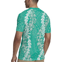 Puakenikeni and Maile Lei Rugby Jersey Sage Green Double Strand Lei