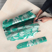 Puakenikeni and Maile Lei Umbrella Sage Green Double Strand Lei - Polynesian Pride