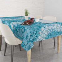 Blue Puakenikeni and Maile Lei Tablecloth Hawaiian Style Tribal Tapa Double Strand Lei