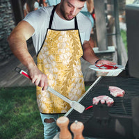 Gold Puakenikeni and Maile Lei Apron Hawaiian Style Tribal Tapa Double Strand Lei - Polynesian Pride