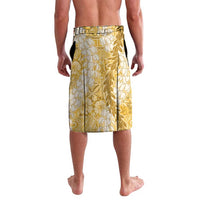 Gold Puakenikeni and Maile Lei Lavalava Hawaiian Style Tribal Tapa Double Strand Lei