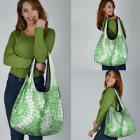 Green Puakenikeni and Maile Lei Grocery Bag Hawaiian Style Tribal Tapa Double Strand Lei LT9 - Polynesian Pride