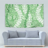 Green Puakenikeni and Maile Lei Tapestry Hawaiian Style Tribal Tapa Double Strand Lei LT9 - Polynesian Pride