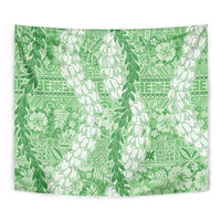 Green Puakenikeni and Maile Lei Tapestry Hawaiian Style Tribal Tapa Double Strand Lei LT9 - Polynesian Pride