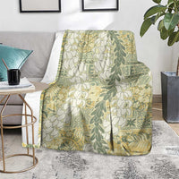 Vintage Puakenikeni and Maile Lei Blanket Hawaiian Style Tribal Tapa Double Strand Lei