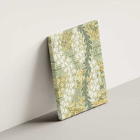 Vintage Puakenikeni and Maile Lei Canvas Wall Art Hawaiian Style Tribal Tapa Double Strand Lei