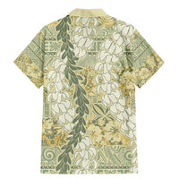 Vintage Puakenikeni and Maile Lei Family Matching Mermaid Dress and Hawaiian Shirt Hawaiian Style Tribal Tapa Double Strand Lei LT9 - Polynesian Pride