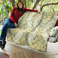 Vintage Puakenikeni and Maile Lei Quilt Hawaiian Style Tribal Tapa Double Strand Lei