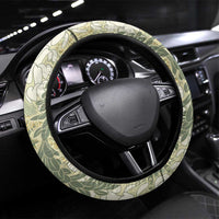 Vintage Puakenikeni and Maile Lei Steering Wheel Cover Hawaiian Style Tribal Tapa Double Strand Lei