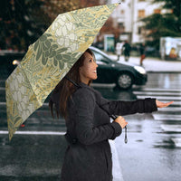 Vintage Puakenikeni and Maile Lei Umbrella Hawaiian Style Tribal Tapa Double Strand Lei - Polynesian Pride