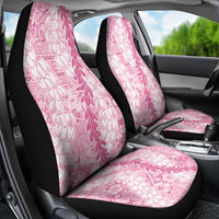Pink Puakenikeni and Maile Lei Car Seat Cover Hawaiian Style Tribal Tapa Double Strand Lei