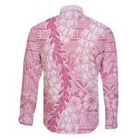 Pink Puakenikeni and Maile Lei Family Matching Mermaid Dress and Hawaiian Shirt Hawaiian Style Tribal Tapa Double Strand Lei