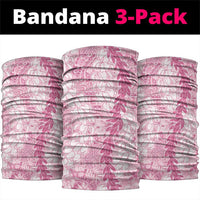 Pink Puakenikeni and Maile Lei Neck Gaiter Hawaiian Style Tribal Tapa Double Strand Lei - Polynesian Pride