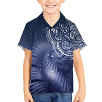 New Zealand Galaxy Fern Kid Hawaiian Shirt LT9 Kid Galaxy - Polynesian Pride