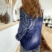 New Zealand Galaxy Fern Women Casual Shirt LT9 - Polynesian Pride