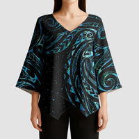 New Zealand Matariki Kimono Sleeve Blouse Galaxy Maori Tribal Tattoo - Polynesian Pride
