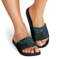 New Zealand Matariki Slide Sandals Galaxy Maori Tribal Tattoo - Polynesian Pride