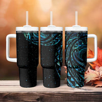 New Zealand Tribal Tattoo Tumbler With Handle With Matariki Art LT9 - Polynesian Pride